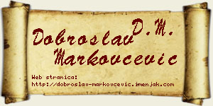 Dobroslav Markovčević vizit kartica